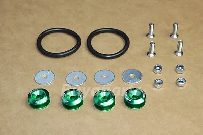 JDM GREEN ALUMINUM BUMPER QUICK RELEASE FASTENER KIT For 300ZX 350Z 370Z GTR R33 • $19.76