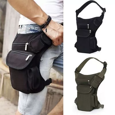 Mens Waist Drop Leg Thigh Bag Tactical Outdoor Hip Belt Fanny Utility Pack Pouch • $22.37