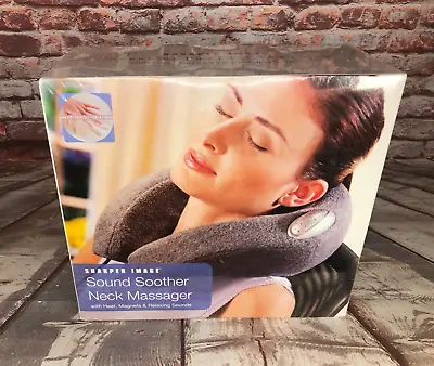 Sharper Image Sound Soother Neck Massager W/ Heat Magnets & Relaxing Sounds • $68.53