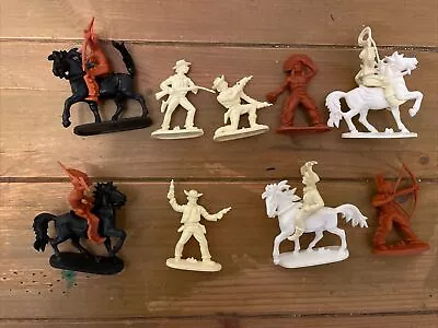 Vintage Cowboy Indians Figures Plastic Toy 70s 80s Classic Horses Wildwest • £4.99