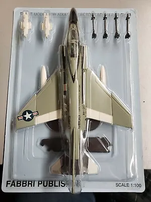 Fabbri 1:100scale F-4J Phantom Military Diecast Plane Model With Stand • $22