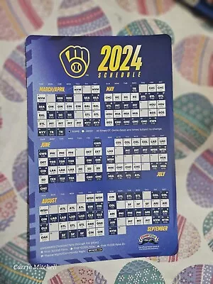 MILWAUKEE BREWERS 2024 SCHEDULE Opening Day MAGNET  • $3