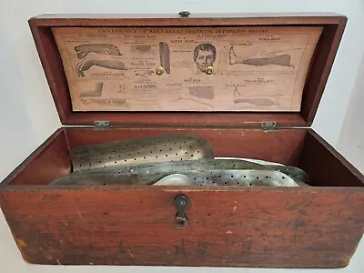 Antique 1888 Victorian Quack Medicine Medical Splint Set With Original Wood Box • $374.99