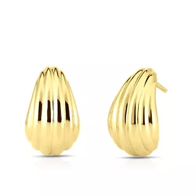 Ring Concierge 14k Solid Yellow Gold Mini Gold Cloud Textured Earrings (4.07g) • $219.99