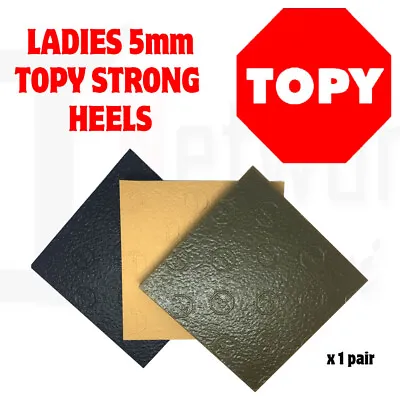 £9.95 • Buy SHOE REPAIR DIY TOPY Heel 5MM Ladies -  Ladies Shoes Boots Rubber