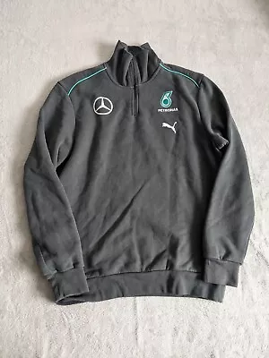 Mercedes F1 – Puma Fleece ¼ Zip Jacket – Medium – Hamilton • £35.99