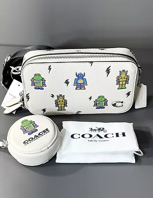 COACH Cosmic Robot Print LIMITED EDITION Charter Slim Bag + Coin Purse  NWT • $276.25