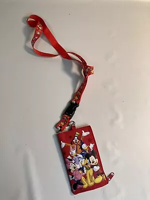 Disney Mickey Mouse Neck Card Holder Red • $15