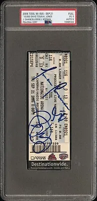 Tool Band Signed Concert Ticket 2006 Maynard James Keenan AJ JC  PSA 9 AUTO • $1999