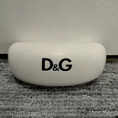 Dolce & Gabbana Sunglasses Case Hard Shell White Felt Lined D&G Very Minor Wear • $12.50