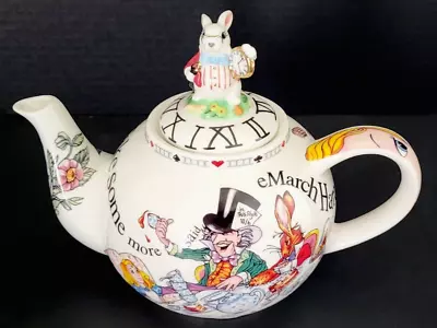 Teapot Alice In Wonderland Mad Hatters Tea Party Paul Cardew Fine Porcelain UK • $36.95