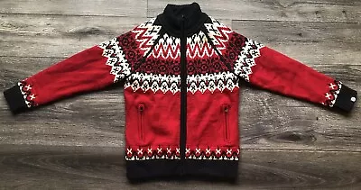 ICEWEAR Icelandic Lopapeysa Red Nordic Cardigan Sweater Insulated Men Sz Medium • $50