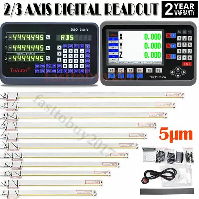 Linear Scale 2/3 Axis Digital Readout DRO Display 3Meter Cable Milling Lathe EDM • $73.14