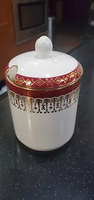 Royal Grafton Majestic Maroon - Red Jam Pot + Lid  • $25