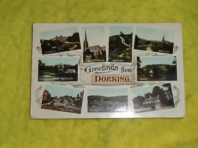 Postcard Greetings From Dorking Multi-view Surrey Fair Frith's Series • £2
