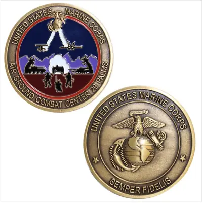 Genuine U.s. Marine Corps Coin: Air Ground Combat Center 29 Palms • $35.75