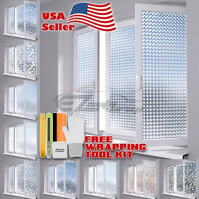 Premium Window Frosted Film Glass Home Office Bathroom Security Privacy • $4.99