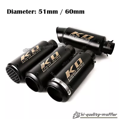 51mm / 60mm Universal Motorcycle Exhaust Muffler Pipe With DB Killer Silencer • $62.05