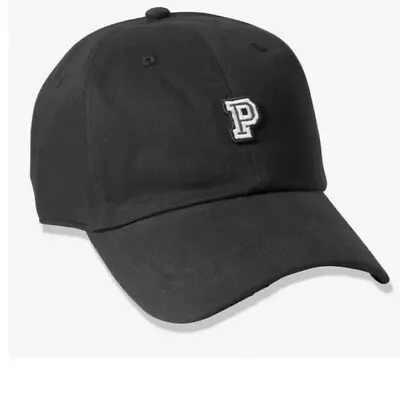 New Victoria’s Secret PINK Hat Baseball Cap Adjustable Strap Black White Logo • $19.95