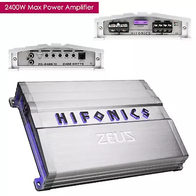 Hifonics Zeus ZG-2400.1D 2400W Mono Subwoofer Class D Car Audio Amplifier Amp • $164.99