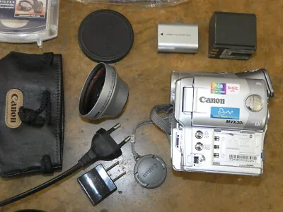 Canon Mini Dv PAL Camcorder Mvx30i With Wide Converter And Accessories • $109.99