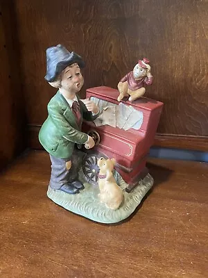 Melody In Motion Piano Animated Music Box Hobo Monkey And Dog Vintage • $79.99