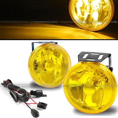 For RX-8 4  Round Yellows Bumper Driving Fog Light Lamp + Switch & Harness • $35.99