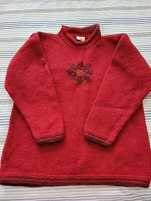 £80 • Buy Vintage Pachamama 100% Wool Jumper With Flower Design - PLEASE READ DESCRIPTION