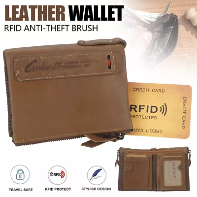 Travel Men's RFID Blocking Slim Leather Wallet Credit Card ID Holder Purse AUS . • $10.99