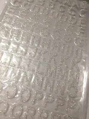 130pcs / Sheet Alphabet Letter A To Z Clear Glitter Sticker DIY Scrapbook • $6