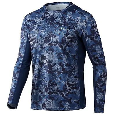 HUK Men's Standard Icon X Camo Hoodie |UPF 50+ Long-Sleeve Fishing Shirt Tide • $35.37