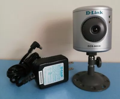 D-Link DCS-900W 10/100TX Wireless Home Security Internet Camera+Mount+Power Cord • $18.99