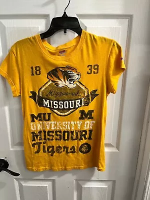 University Of Missouri Mizzou-Rah Tiger Yellow 1839 Women's T-shirt XL • $12.99