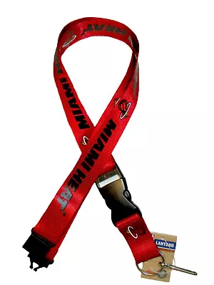 Miami Heat Lanyard Keychain Nba Miami Heat Detachable Key Ring Red Black • $11.75