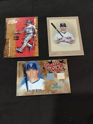 Michael Young Game-Worn Jersey And Game-used Bat Included In This 3 Card Lot • $4.75