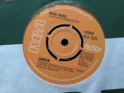 David Bowie Sorrow 7 Inch Vinyl Single Record  • £5