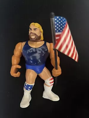 WWF Hasbro Hacksaw Jim Duggan Series 9 With Flag - 1991 • $40