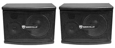Pair Rockville KPS65 6.5  2-Way 400 Watt Karaoke Speakers+Wall Brackets / MDF! • $89.95
