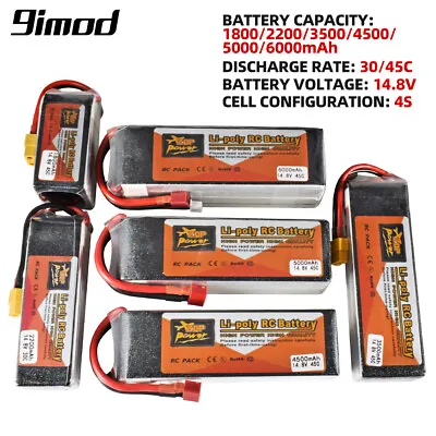 ZOP Power 4S RC Lipo Battery 14.8V With XT60 T Plug For RC Car Boat Airplane • £43.87