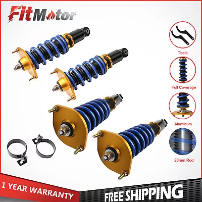 Kit(4) Full Coilover Struts For 1990-2005 Mazda Miata 96-98 NA NB MX5 Adjustable • $201.79