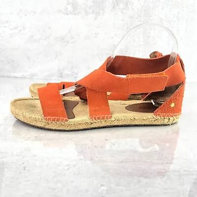 UGG Mila Women's 8 Shoes Orange Suede Gladiator Flats Sandals • $13.46