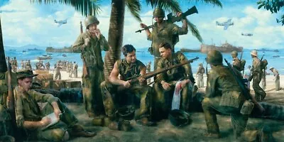 A Nation’s New Hope USMC Guadalcanal 1942 WWII Marines In The Pacific 6X11 PRINT • $16.95