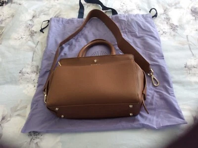 £9.99 • Buy Modalu Berkeley Small Grab Shoulder Tan Leather Handbag + Dust Bag