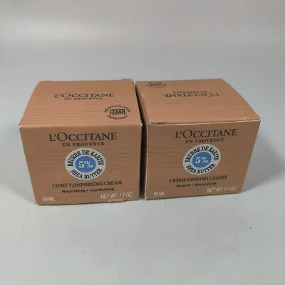 L'Occitane Light Comforting Face Cream 5% Shea Butter 1.7oz / 50ml 2 PACK • $39.99