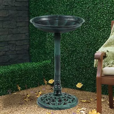 £19.95 • Buy Bird Bath Traditional Freestanding Metal Weatherproof Resin Garden Ornament Bowl