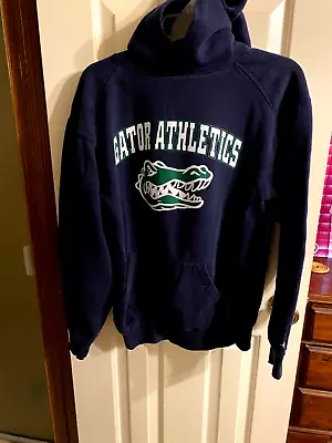 Vintage 90s Hoodie Alligator GATOR ATHLETICS Badger Sport Sz Small Black • $60