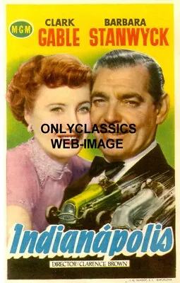 Indianapolis To Please A Lady Indy 500 Auto Racing Poster Clark Gable B Stanwyck • $13.17