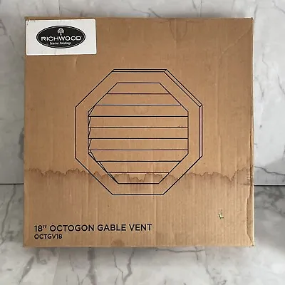 Octagon Gable Vent  18” OCTGV18 Tan Sandy Tan Wicker Shutter  New Open Box! • $49.97