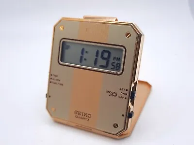 Vintage Seiko QEK203F Travel Dual Time Alarm Clock New Battery Sound Works • $44.99