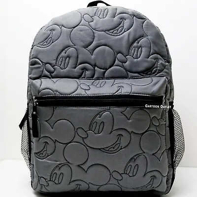 Disney Mickey Mouse Large 16  School Backpack Quilted Travel Tote Book Bag Gift • $28.49